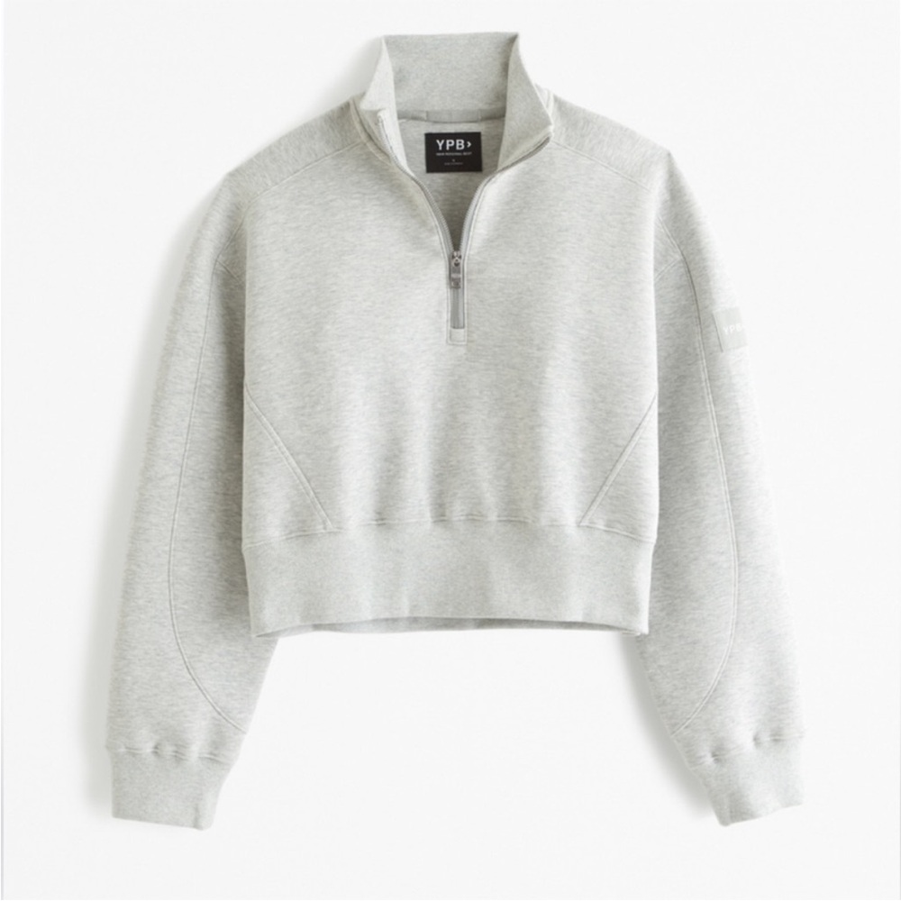 Abercrombie YPB Women's Gray Quarter-Zip Top